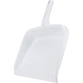 SPARTA Large Handheld Dustpan with Hanging Hole, Heavy-Duty Plastic Dustpan with Wide Lip for Countertops and Surfaces, Plastic, 10 Inches, White, (Pack of 12)