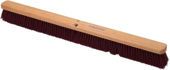 PRO SOURCE Heavy Duty Rough-Surface Push Broom Head with Threaded Block: Extra-Wide 36 inch