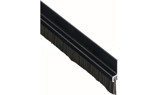 Pemko 085576 18061DNB84 Brush Seal - Meeting Stile, Dark Bronze with Black Brush Insert, 1" Width, 84" Length, Dark Bronze