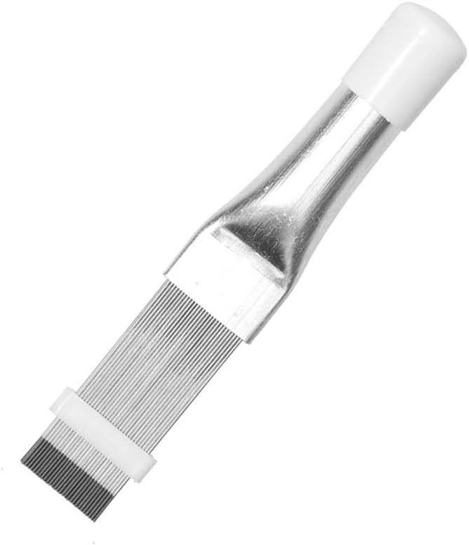 Air Conditioner Condenser Fin Comb and Cleaning Brush Set, Stainless Steel Fin Repair Tool for Evaporator Coils, Radiators, Computer Heatsinks (Fin Comb)