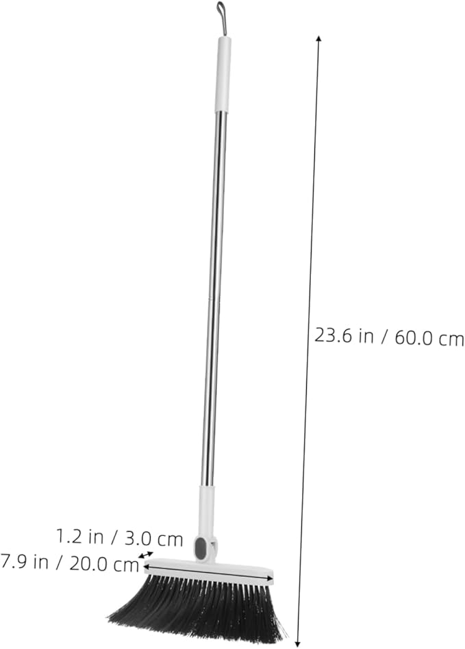 GLEAVI Broom and Dustpan Set 3 in 1 Long Handle Broom with Standing Dustpan Compact Folding Dust Pan Set for Indoor and Outdoor Cleaning