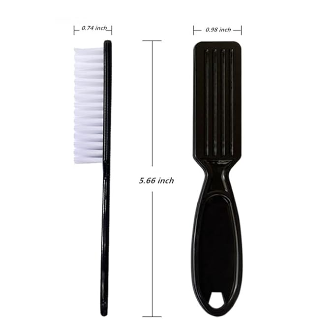 Handle Grip Nail Cleaning Brush, Hand Fingernail Cleaner Brush Manicure Tools Scrub Cleaning Brushes for Toes and Nails (8Pcs, Black)
