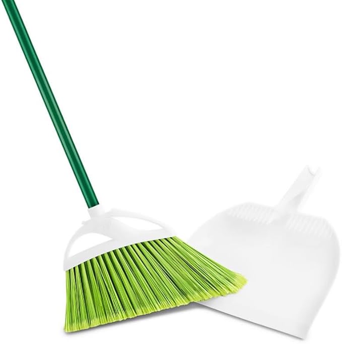 Libman 129807 8.5 in. Pet Plus Angle Broom Green & White - Pack of 4