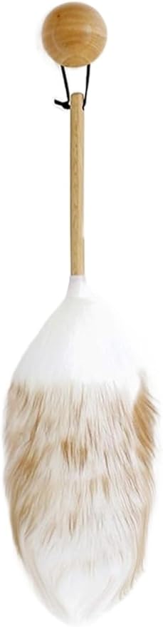 Feather Duster, Lambswool Duster with Solid Wooden Handle