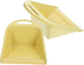 Handheld Dustpan and Desktop Trash Cleaning Scooper Set, 2pcs Portable Lime Yellow Plastic Handle, Multi-use Cleaning Tool for Home, Office, and Garage Waste Collection