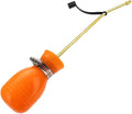 Powder Duster - Large Diatomaceous Earth Bulb Duster Applicator with Long Copper Tube Garden Puffer for Multi-Purpose Indoor and Outdoor Use (Orange)