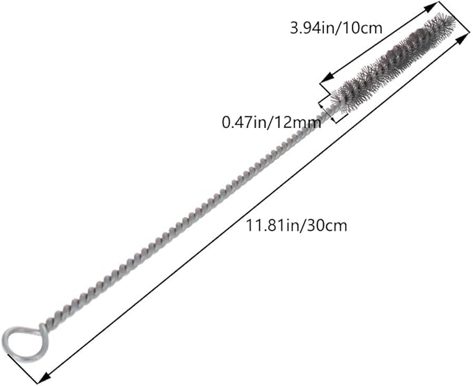 Utoolmart Steel Wire Cleaning Brush, Spiral Power Tube Cleaning Tool, Bottle Brush, 0.5-inch Diameter 12-inch Length, 2pcs