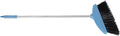 BESPORTBLE Soft Bristle Angle Broom with Metal Handle Floor Cleaning Broom for Indoor and Outdoor Use for Home and Garage Cleaning Blue