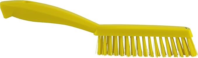 Vikan 41956 Brush,Narrow Hand,Stiff,11" x .75",PP/PBT,Yellow