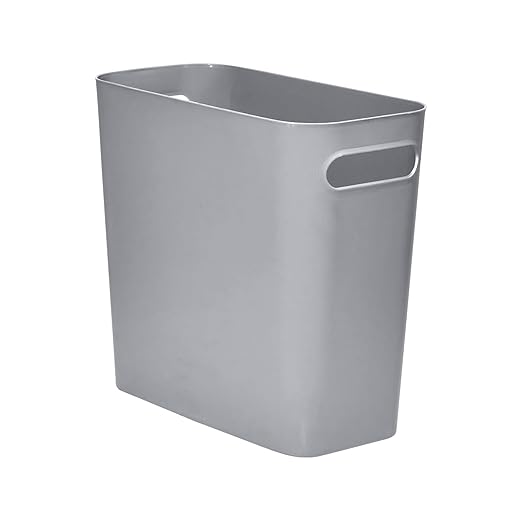 Hand Trash Can - Small Waste basketbin - 1.8 Gallon- for Office,Home,Bathroom,Kitchen - Grey