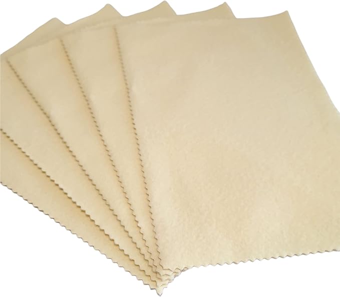 Sunshine Polishing Cloth for Sterling Silver, Gold, Brass and Copper Jewelry 5" x 7.5"