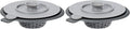 OGGI Silicone Sink Strainer & Stopper Set- Great Kitchen Sink Strainer, Silicone Drain Stopper, Sink Drain Strainer, Sink Plug 4.6˝ Diameter Rim, Gray (Pack of 2)