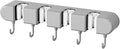 VALINK Brooms and Mop Holder Wall Mounted, Brooms Hanger for Home Garden Garage and Storage (4 Racks with 5 Hooks) Grey