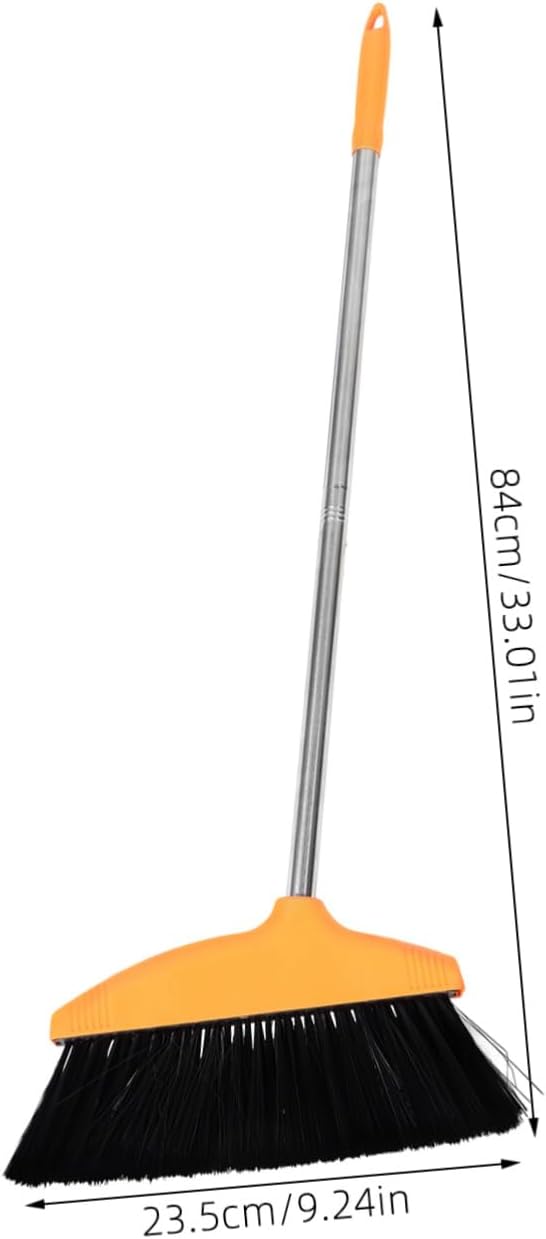Cabilock Soft Bristle Indoor Outdoor Cleaning Broom with Metal Handle Efficient Dust Hair Sweeping Tool for Home Kitchen Office Wide Angle Design for Quick Cleanup