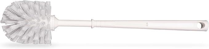 Sparta Flo-Pac Toilet Bowl Brush, 24 Pack for Commercial Restrooms, Heavy Duty Toilet Brush with Plastic Handle for Bathrooms, 11 Inches, White (Pack of 24)