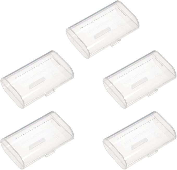 Heyiarbeit 2 x AA Battery Storage Case Holder Organizer Box Transparent 5Pcs