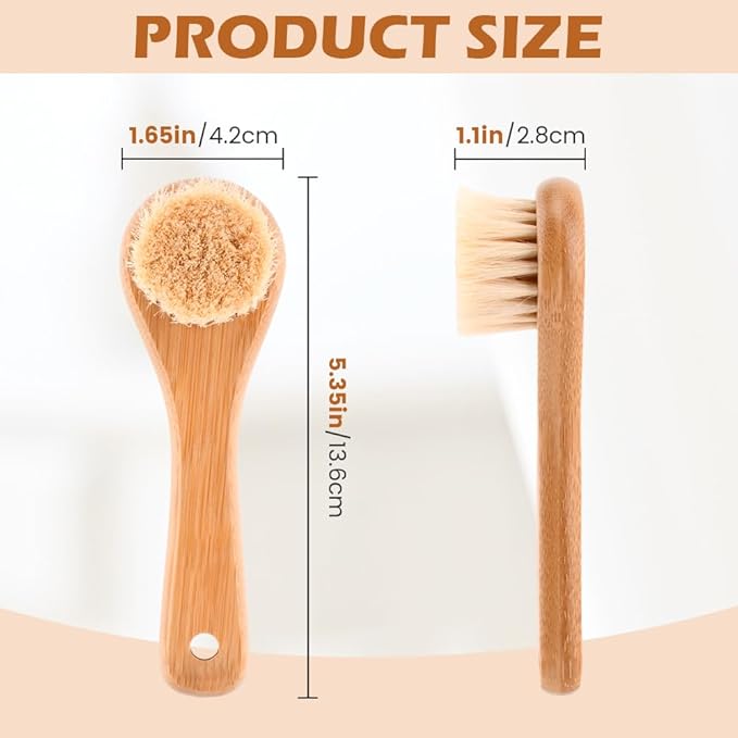 Natural Boar Bristle Laundry Stain Brush, Dorm Room Essential for College Students, Gentle on Fabrics & Tough on Stains, Safe for Clothes Without Damage