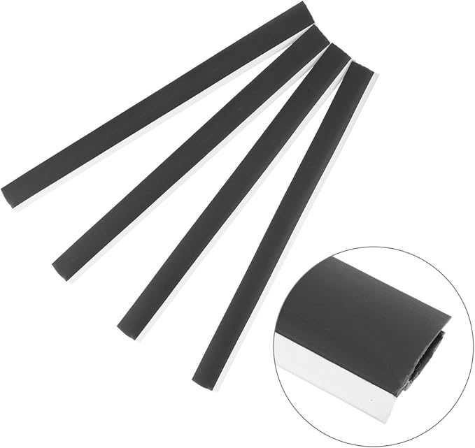 VICASKY 4pcs Rubber Dustpan Edge Strip Refills Soft Lip Replacement for Improved Sealing and to Install Pressing Strips for Dustpan Cleaning Tools