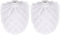 EKDJKK 2PCS Toilet Bowl Brush Replacement Head, Toilet Brush Head Replacement with Durable Stiff Bristles, Cleaning Tool for Home Hotel Bathroom (White)