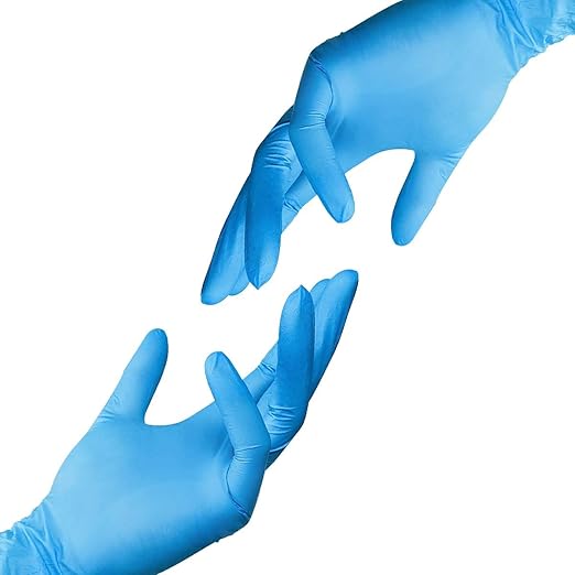 Jointown Basic Vinyl Exam Gloves-Safty Glove Latex-Free & Powder-Free, Synmax Disposable Medical Glove XLarge (Case of 1000, Blue)