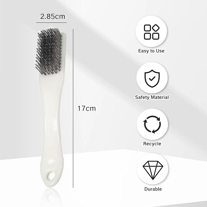NIIIYTYB 2 Pack Bowling Shoe Brush 2-in-1 Heavy Duty Scrubber for Shoes Sliders Golf Cleats and Boots Outdoor Shoe Cleaning Brushes for Mud and Dirt Durable Stainless Steel Wire Brush Cleaner Kit
