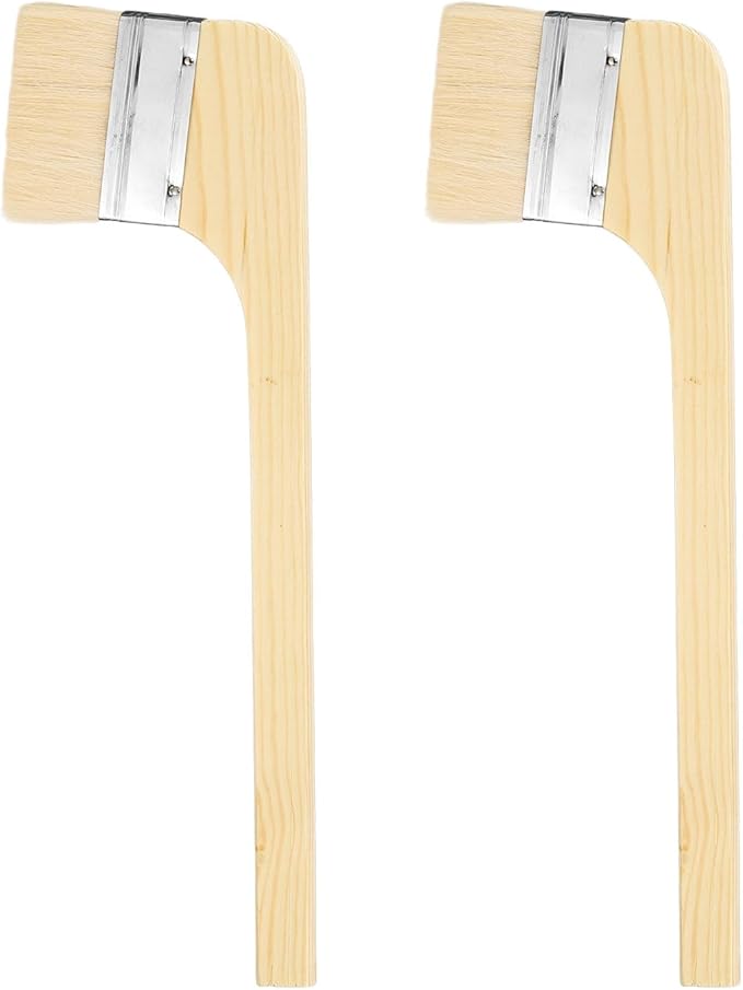 HARFINGTON Paint Brush 2Pcs 3" Brush Width Soft Wool Variety Angled Bend Brushes Radiator Paint Brush for Painting Furniture Walls Treatment, White