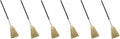 (6 Pack Value Bundle) RCP6373BRO Lobby Corn-Fill Broom, 38-in Handle, Brown