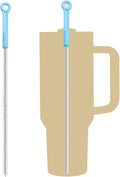 Heavy-Duty Straw Cleaner Brush Pro Set – 2 Pack, 12-Inch Length, 8mm/0.31inch Width, Full Coverage Bristles, Ergonomic Grip Handle