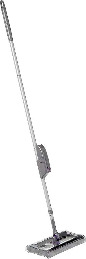 Swivel Sweeper - Cordless Electric Floor and Carpet Sweeper with Rotating Brush for Efficient Cleaning, Quad Brush Technology- Purple