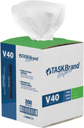 TaskBrand N-V040CGW Center Pull Wipers White 10 x 12 (Roll of 200)