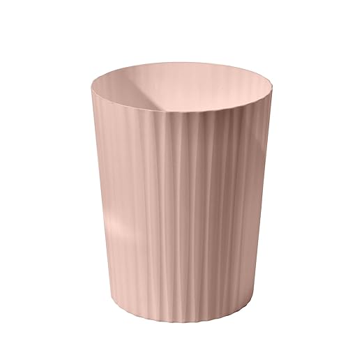 Versatile 2 Gallon Plastic Trash Can - The Compact Bin for Bathroom, Kitchen, or Home Office - Pink