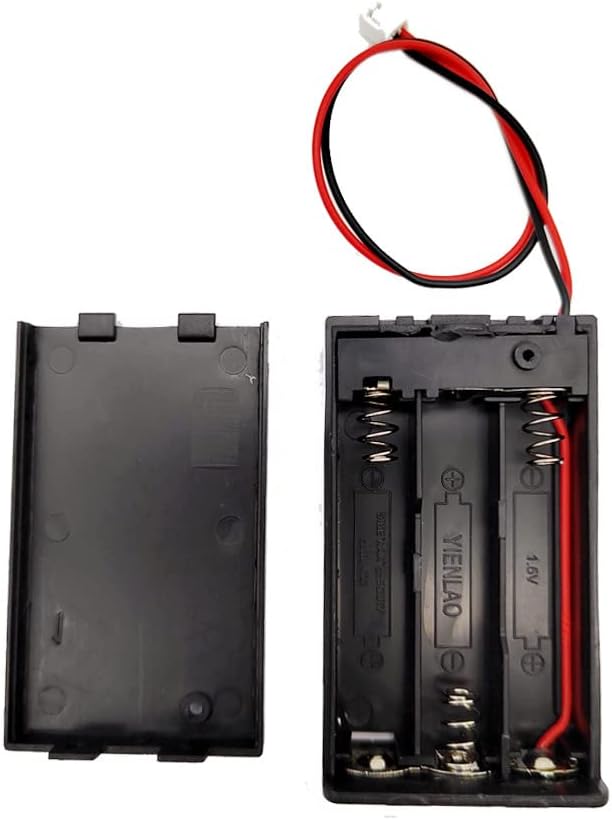 ShangHJ 3 Cell AAA Battery Holder Case Cover Storage Box with ON/Off Switch PH2.0 JST Connector Male 15cm Cable 3.3-4.5V (Pack of 6 Pieces)