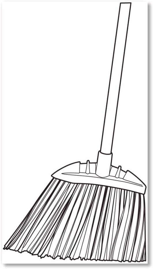 Jumbo Smooth Sweep Angled Broom, 46" Handle, Black/Yellow, 6/Carton