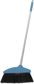 Soft Bristle Indoor Dust Broom with Stainless Steel Handle, Lightweight Kitchen Sweeping Broom for Household Cleaning, Non-Sticky Hair Floor Brush Suitable for Home and Office Use