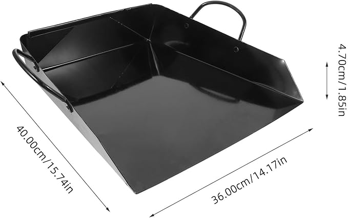 Homoyoyo Handheld Dustpan and Garbage Shovel, Thickened Metal Cleaning Dust Pan for Household and Industrial Use, Reusable Sand Shovel with Ergonomic Handle for Workshop and Construction