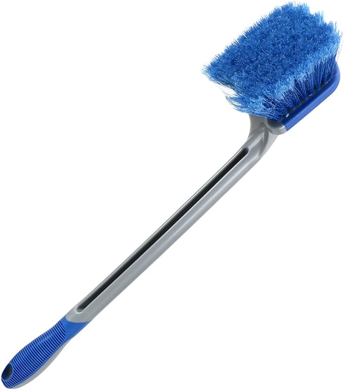 Car Tire Cleaning Brush Long Handle Wheel Brush Exhaust Pipe Cleaning Brush for Gm Truck,Motorcycle,Bicycle,Multi-Function Cleaning Tool