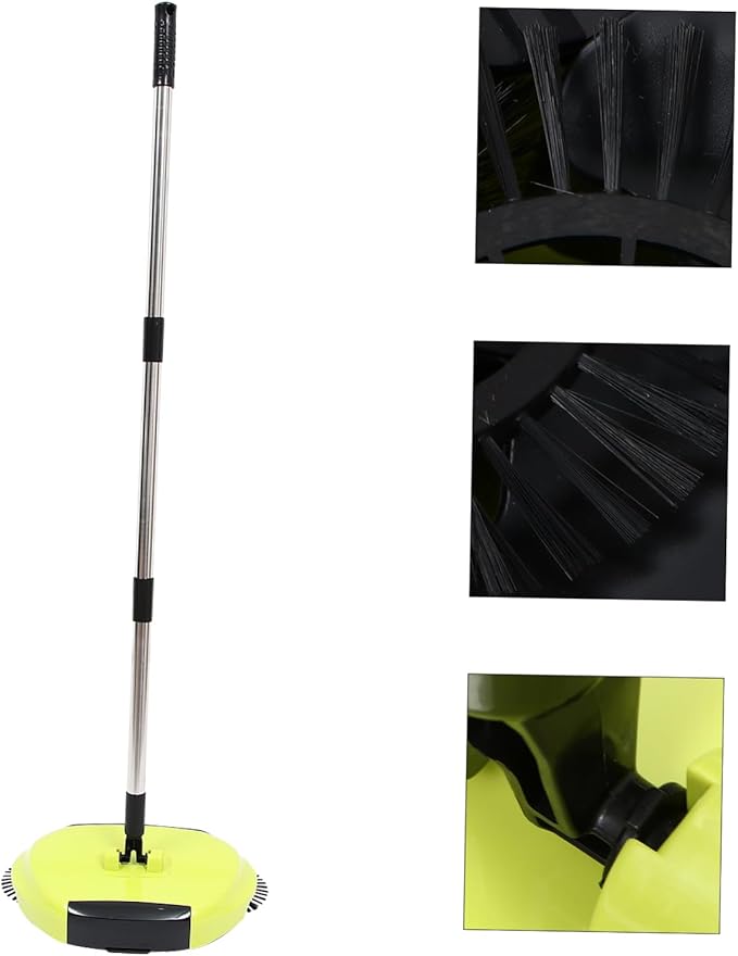 Multi Function Household Cleaning Sweeper Broom with Dustpan and Trash Bin Rotating Floor Mop in Random for Efficient Home Cleaning