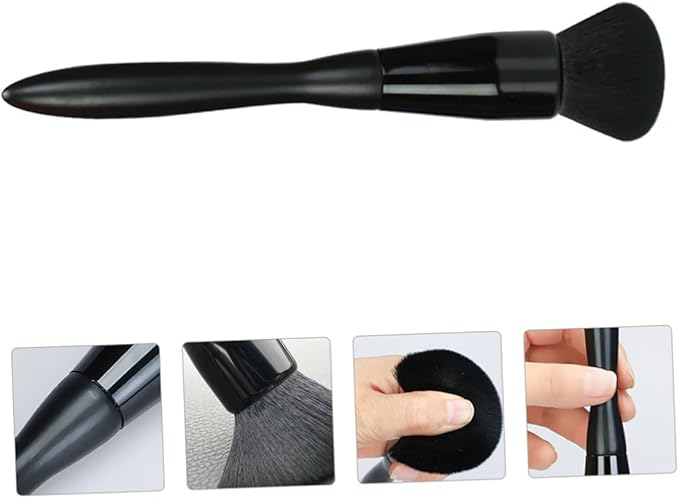 PRETYZOOM Car Detailing Brush Air Vent Cleaning Brush Soft Bristle for Dust Removal Black and White Suitable for Car Air Conditioner and Dashboard Cleaning