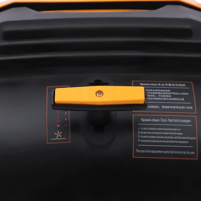 41" Hand Push Floor Sweeper Outdoor Manual Floor Sweeper,5 Adjustable Gears Walk-Behind Carpet Sweeper Street Pavement Sweeping Broom Floor Road Brush Cleaner with 55L Dust Container,3680㎡/h