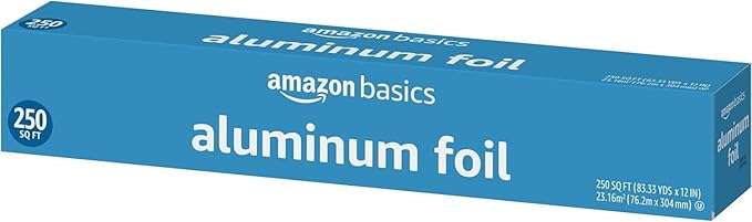 Amazon Basics Aluminum Foil, 250 Sq Ft, pack of 1 (Previously Solimo)