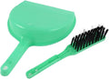 Computer Car Dashboard Fans Blade Cleaning Brush Dustpan Set Green