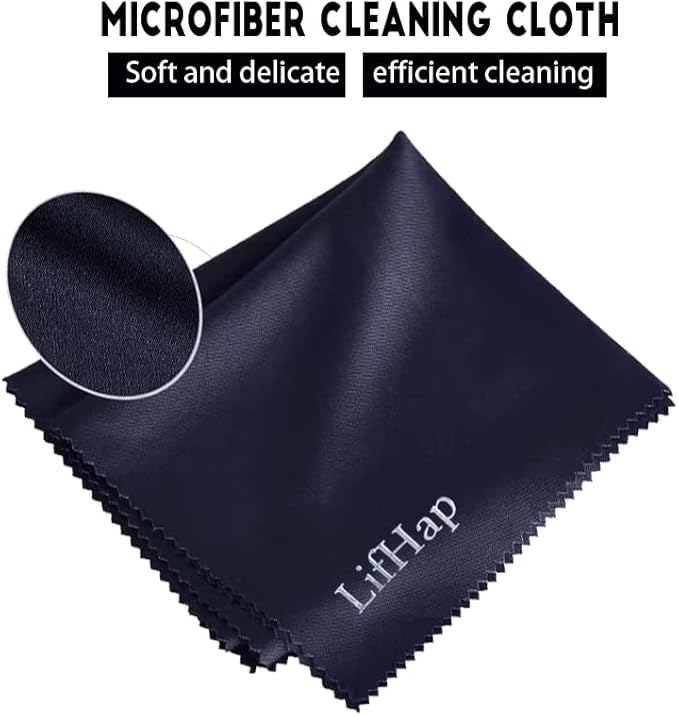 Extra Large Microfiber Cleaning Cloths(12"x 12") for Glasses or Eyeglass, Phone,Computer Screen,Camera Lens,Eye Glasses Lens Cleaner,Eyeglass Cleaner Cloths Wipes for Delicate Surface(6 Pcs)