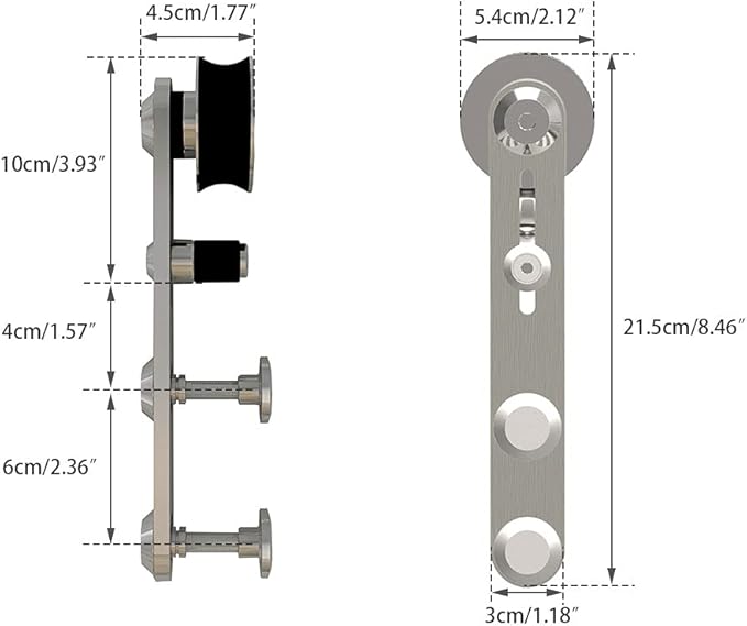 TSMST 10.5FT Sliding Barn Door Hardware Kit, Stainless Steel Heavy Duty Sturdy Barn Door Track for Single Wood Door, Slide Smoothly Quietly (I Style)