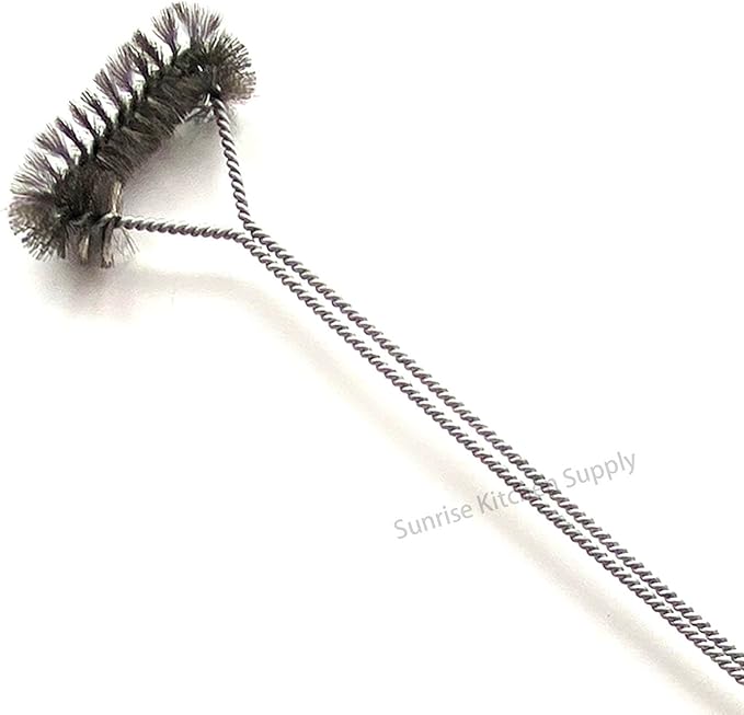 SUNRISE Fryer Brush with Long Handle (Stainless Steel, Single Brush)