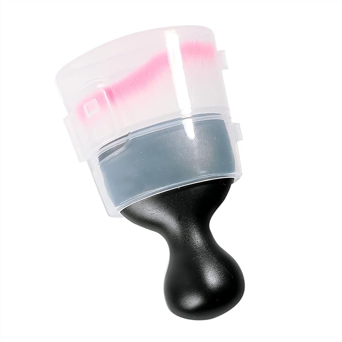 Car Interior Detailing Brush,Soft Bristle Cleaning Brush Car Detailing Brush Dusting Brush,Car Interior Cleaning Tool,Auto Detail Brush Car Dash Duster Brush (Black&Pink with Cap)