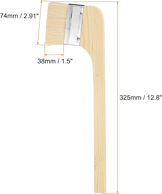 HARFINGTON Paint Brush 2Pcs 3" Brush Width Soft Wool Variety Angled Bend Brushes Radiator Paint Brush for Painting Furniture Walls Treatment, White