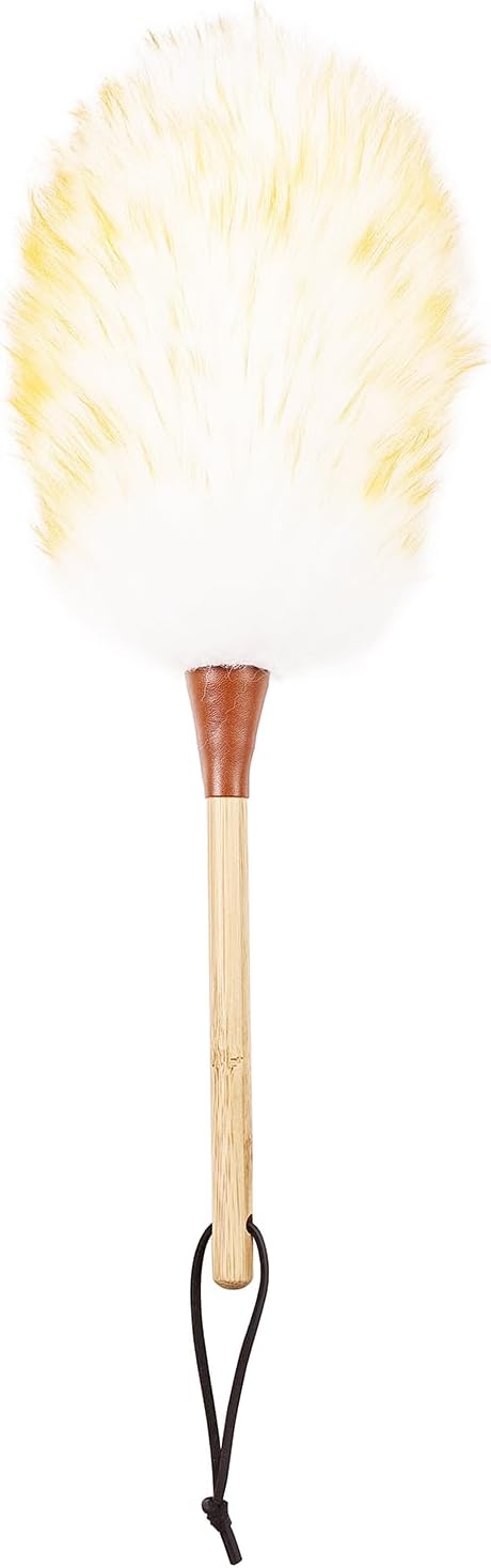 Wool Duster 16inch Soft Natural Feather Dusters with Bamboo Handle Cleaning Supplies for Home Office Phoframe