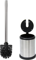 Casaphoria Stainless Steel Toilet Bowl Brush and Holder set for Deep Cleaning,Bowl Scrubber Brush with Lid for Bathroom,Deluxe Freestanding Toilet Brush and Plunger Combo