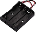 6 Pieces 3 Slots x 1.5V AA Battery Case Holder Battery Spring Clip Storage Box with 6 inches Wire Leads