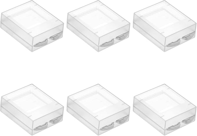 Cosmos Pack of 6 Plastic Protective Storage Case Boxes Holder Compatible with GoPro Hero Battery Frosted Clear Color